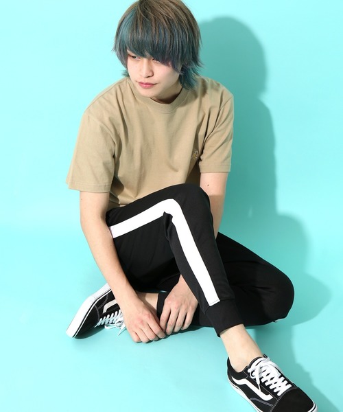 REPIDO(リピード)の「【WEB限定】ライン ジャージ トラックパンツ スキニー リラックス ワイドパンツ ジョガーパンツ(パンツ)」|ブラック系その他2