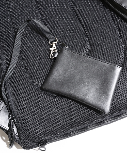 WEGO（ウィゴー）の「WEGO/フェイクレザースクールビッグリュック（バックパック/リュック・メンズ・ブラック/サックスブルー/ライトピンク/ホワイト・FREE）」の12枚目の写真