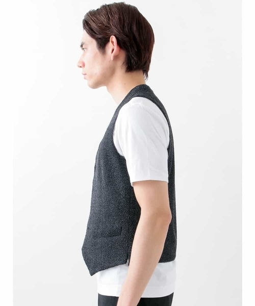 MICHEL KLEIN HOMME (ミッシェルクランオム)の「ジレ【ルイーザ】(ベスト・メンズ・ワインレッド/ネイビー・MEDIUM/LARGE)」の5枚目の写真