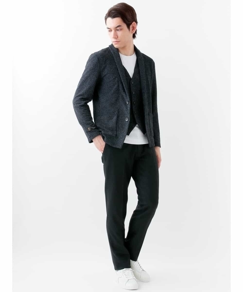 MICHEL KLEIN HOMME (ミッシェルクランオム)の「ジレ【ルイーザ】(ベスト・メンズ・ワインレッド/ネイビー・MEDIUM/LARGE)」の8枚目の写真