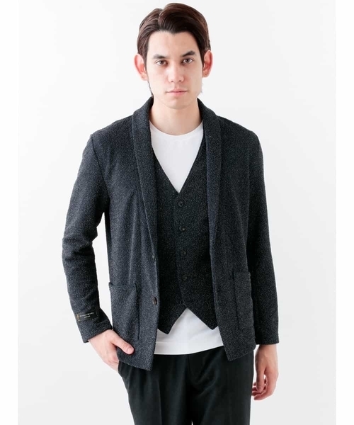 MICHEL KLEIN HOMME (ミッシェルクランオム)の「ジレ【ルイーザ】(ベスト・メンズ・ワインレッド/ネイビー・MEDIUM/LARGE)」の9枚目の写真
