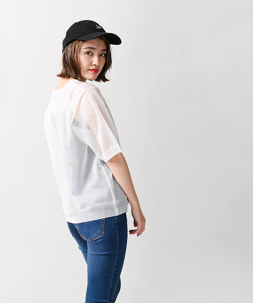 WEGO（ウィゴー）の「WEGO/ラメシアートップス（ニット/セーター・レディース・ライトパープル/ホワイト/ブラック・FREE）」の15枚目の写真