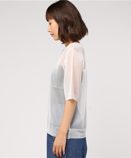 WEGO（ウィゴー）の「WEGO/ラメシアートップス（ニット/セーター・レディース・ライトパープル/ホワイト/ブラック・FREE）」の5枚目の写真