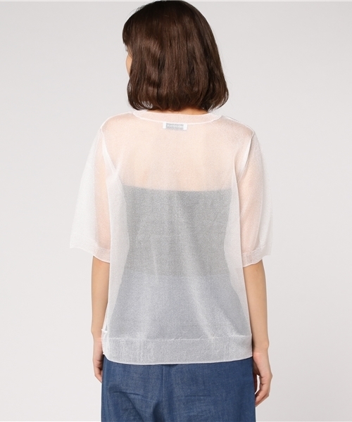 WEGO（ウィゴー）の「WEGO/ラメシアートップス（ニット/セーター・レディース・ライトパープル/ホワイト/ブラック・FREE）」の6枚目の写真