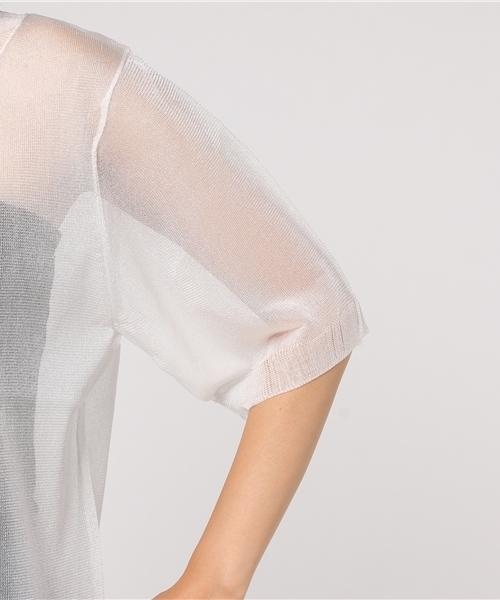 WEGO（ウィゴー）の「WEGO/ラメシアートップス（ニット/セーター・レディース・ライトパープル/ホワイト/ブラック・FREE）」の8枚目の写真