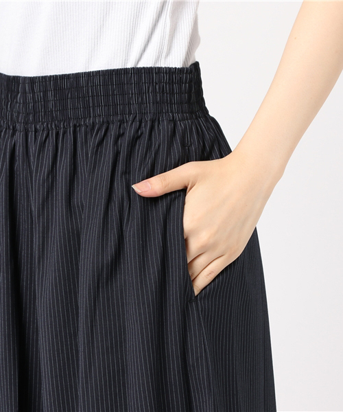 Ne-net（ネネット）の「S (S)ピンストライプガウチョ（その他パンツ・レディース・ネイビー/ダークグレー・02）」の11枚目の写真