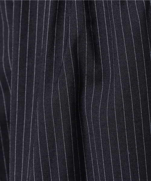 新品◆Ne-net　ネネット　ピンストライプガウチョパンツ◆ネイビー クイーンズコート QUEENS COURT 刺繍レースガウチョパンツ （ネイビー