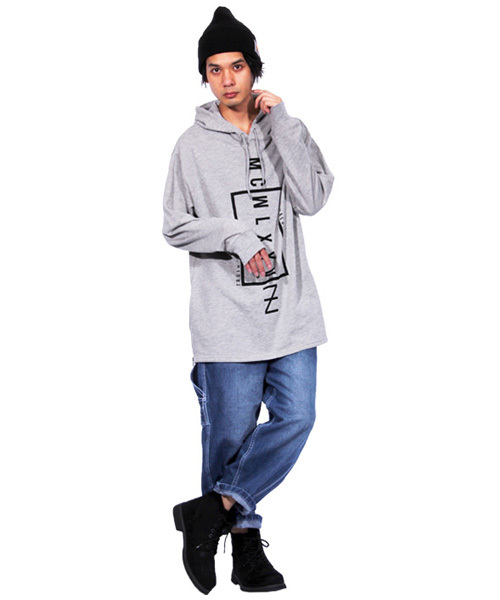 8(eight)(エイト)の「ロゴ プルオーバー パーカー スウェット ロング丈 (パーカー・メンズ・ホワイト/ブラック/グレー・MEDIUM/LARGE)」の21枚目の写真