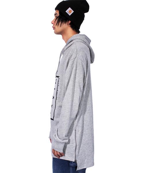 8(eight)(エイト)の「ロゴ プルオーバー パーカー スウェット ロング丈 (パーカー・メンズ・ホワイト/ブラック/グレー・MEDIUM/LARGE)」の22枚目の写真