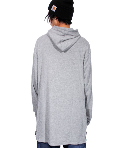 8(eight)(エイト)の「ロゴ プルオーバー パーカー スウェット ロング丈 (パーカー・メンズ・ホワイト/ブラック/グレー・MEDIUM/LARGE)」の4枚目の写真