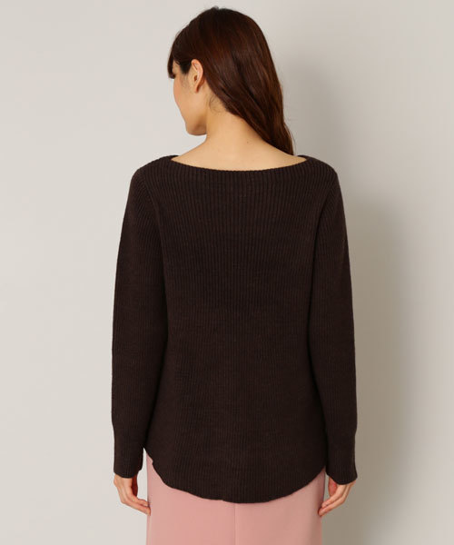 NATURAL BEAUTY BASIC（ナチュラルビューティーベーシック）の「【JJ×NBBコラボ】Aラインリブニット（ニット/セーター・レディース・オフホワイト/グレー/ブラウン/グリーン・MEDIUM）」の7枚目の写真