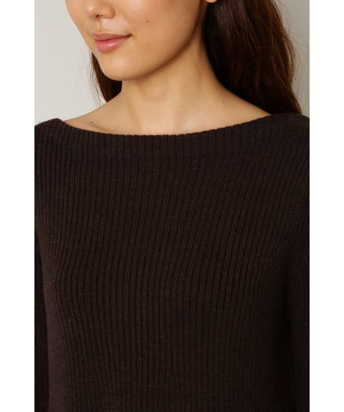 NATURAL BEAUTY BASIC（ナチュラルビューティーベーシック）の「【JJ×NBBコラボ】Aラインリブニット（ニット/セーター・レディース・オフホワイト/グレー/ブラウン/グリーン・MEDIUM）」の8枚目の写真