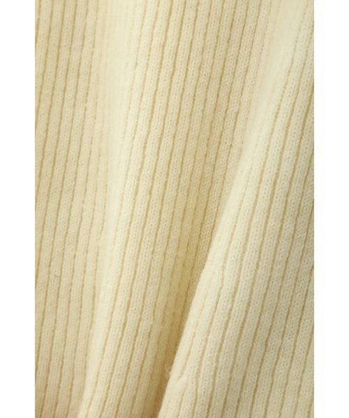 NATURAL BEAUTY BASIC（ナチュラルビューティーベーシック）の「【JJ×NBBコラボ】Aラインリブニット（ニット/セーター・レディース・オフホワイト/グレー/ブラウン/グリーン・MEDIUM）」の17枚目の写真