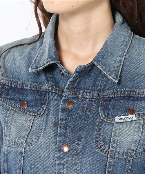 BEAUTY&YOUTH UNITED ARROWS（ビューティーアンドユースユナイテッドアローズ）の「BY AMERICANA デニムジャケット/INDIGO ◆（デニムジャケット・レディース・ネイビー・MEDIUM）」の4枚目の写真