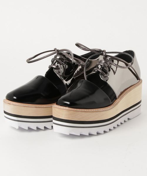 Jeffrey Campbell（ジェフリーキャンベル）の「厚底レースアップシューズ（その他シューズ・レディース・ホワイト×シルバー/ブラック×シルバー・36/37/38/39/35）」の8枚目の写真