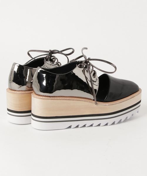 Jeffrey Campbell（ジェフリーキャンベル）の「厚底レースアップシューズ（その他シューズ・レディース・ホワイト×シルバー/ブラック×シルバー・36/37/38/39/35）」の3枚目の写真