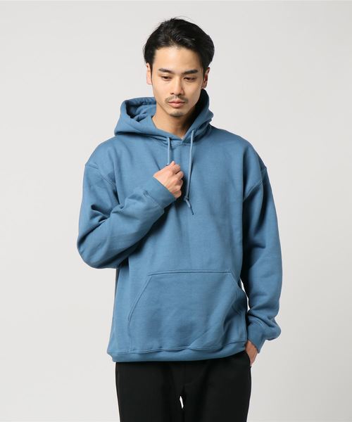 GILDAN（ギルダン）の「glow of sunset/グローオブサンセット ギルダン8オンスヘビーブレンドプルパーカー（パーカー・メンズ・ネイビー/パープル/イエロー/オレンジ/グリーン/ホワイト/チャコールグレー/ライトグレー/ブラック/ピンク/レッド/カーキ/ライトブルー/ロイヤルブルー/エメラルド/ピンク系その他・L/LARGE/M/MEDIUM/SMALL）」の9枚目の写真