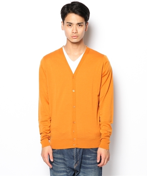 JOHN SMEDLEY（ジョンスメドレー）の「BRYN（カーディガン/ボレロ・メンズ・オレンジ/ブルー/ネイビー/ブラック・SMALL/MEDIUM）」の4枚目の写真