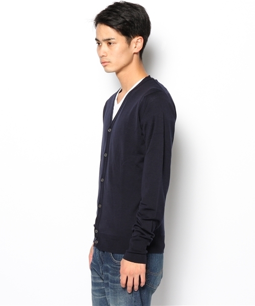 JOHN SMEDLEY（ジョンスメドレー）の「BRYN（カーディガン/ボレロ・メンズ・オレンジ/ブルー/ネイビー/ブラック・SMALL/MEDIUM）」の5枚目の写真