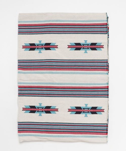 【チャイハネ】メキシカンボーダー柄ラグマット約140×200cm（ラグ/マット）｜チャイハネ（チャイハネ）