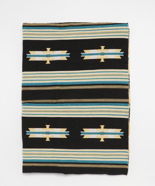 【チャイハネ】メキシカンボーダー柄ラグマット約140×200cm（ラグ/マット）｜チャイハネ（チャイハネ）