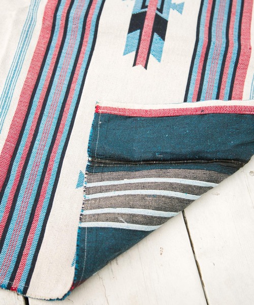 【チャイハネ】メキシカンボーダー柄ラグマット約140×200cm（ラグ/マット）｜チャイハネ（チャイハネ）