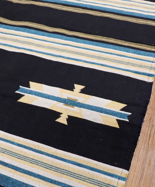 【チャイハネ】メキシカンボーダー柄ラグマット約140×200cm（ラグ/マット）｜チャイハネ（チャイハネ）