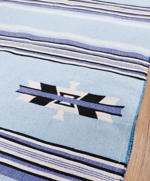 【チャイハネ】メキシカンボーダー柄ラグマット約140×200cm（ラグ/マット）｜チャイハネ（チャイハネ）