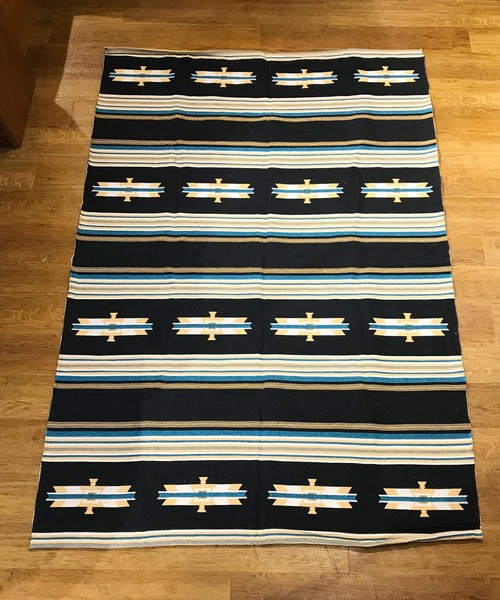 【チャイハネ】メキシカンボーダー柄ラグマット約140×200cm（ラグ/マット）｜チャイハネ（チャイハネ）