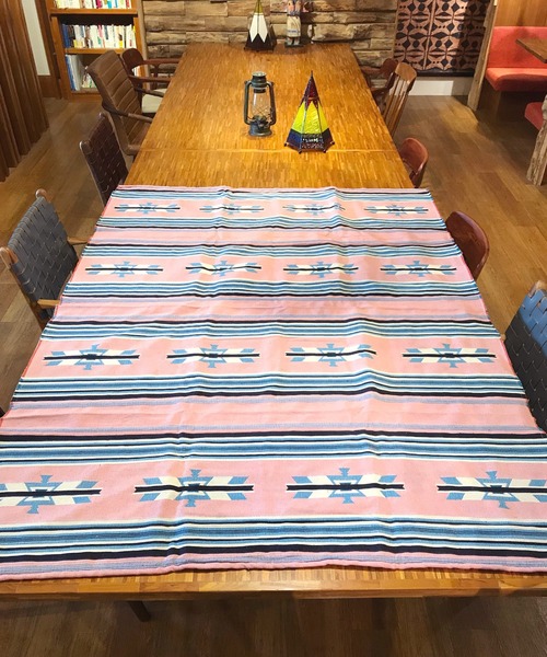 【チャイハネ】メキシカンボーダー柄ラグマット約140×200cm（ラグ/マット）｜チャイハネ（チャイハネ）