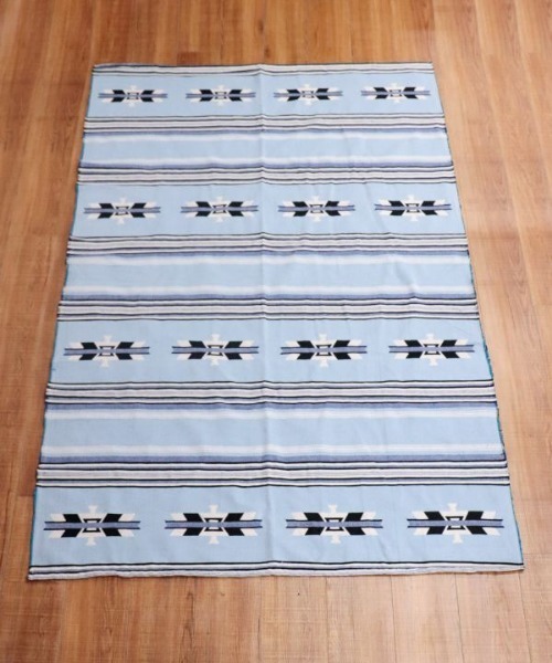 【チャイハネ】メキシカンボーダー柄ラグマット約140×200cm（ラグ/マット）｜チャイハネ（チャイハネ）