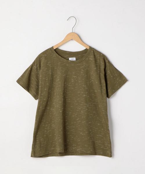 coen(コーエン)の「ネップクルーネックTシャツ(Tシャツ/カットソー・レディース・ホワイト/ブラック/オフホワイト/オリーブ・MEDIUM/LARGE)」の4枚目の写真