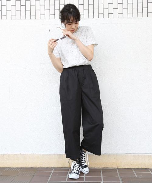 coen(コーエン)の「ネップクルーネックTシャツ(Tシャツ/カットソー・レディース・ホワイト/ブラック/オフホワイト/オリーブ・MEDIUM/LARGE)」の18枚目の写真