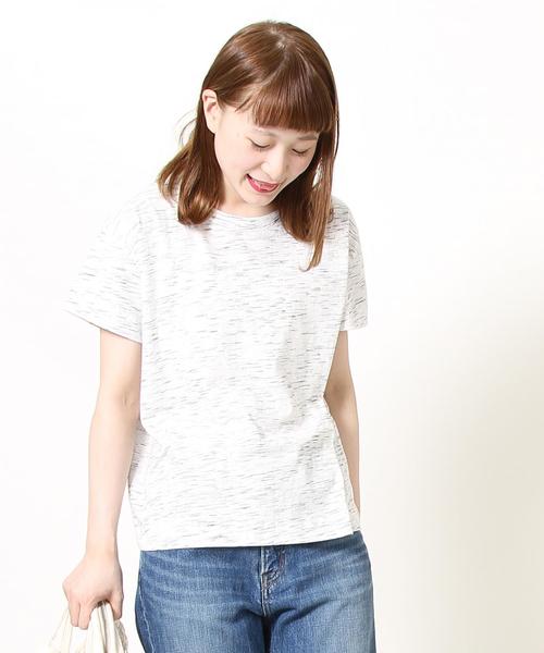 coen(コーエン)の「ネップクルーネックTシャツ(Tシャツ/カットソー・レディース・ホワイト/ブラック/オフホワイト/オリーブ・MEDIUM/LARGE)」の20枚目の写真