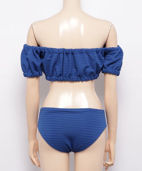 KOBE LETTUCE（コウベレタス）の「2wayオフショルダーフロントボタンメッシュビキニ（水着・レディース・ホワイト系その他/ブルー/グリーン系その他・FREE）」の5枚目の写真