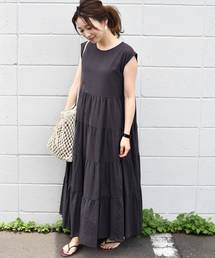 SHIPS | フレンチスリーブロングワンピース(ワンピース)