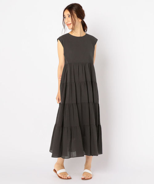 SHIPS（シップス）の「フレンチスリーブロングワンピース（ワンピース  