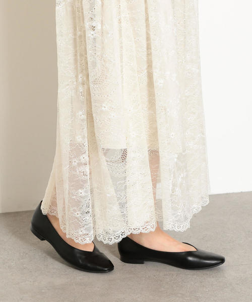 green label relaxing（グリーンレーベルリラクシング）の「★NFC スクエアソフト フラットシューズ(1cmヒール) ◆（バレエシューズ・レディース・ブラウン/ホワイト/ブラック・23cm/25cm/24.5cm/23.5cm/22.5cm/22cm/24cm）」の8枚目の写真