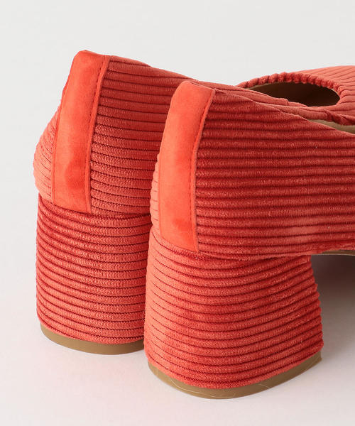 BEAUTY&YOUTH UNITED ARROWS（ビューティーアンドユースユナイテッドアローズ）の「＜KMB＞コーデュロイ チャンキーヒールパンプス ◆（パンプス・レディース・レッド/オフホワイト・38/35/36/37）」の7枚目の写真