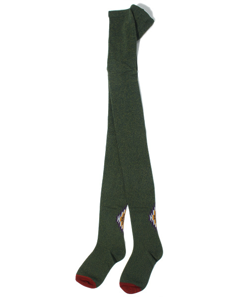 チチカカ(チチカカ)の「ナバホワンポイントタイツ(タイツ/ストッキング・レディース・グリーン/グレー・FREE)」の1枚目の写真