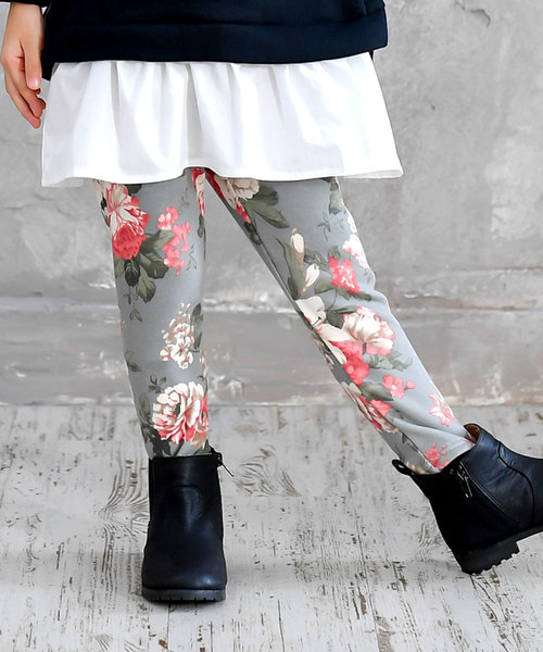 Bee des Bee（ビーデスビー）の「裏起毛 レギンスパンツ（レギンス/スパッツ・キッズ・ホワイト系その他/ブラック系その他6/ブラック系その他4/ブラック系その他5/ブラック系その他/ブラック系その他2/ホワイト系その他3/ベージュ系その他/アイボリー/グレー系その他/グリーン系カモフラージュ/ブラック系その他3/ホワイト系その他2/ネイビー/ピンク/ホワイト系その他4/ベージュ系その他2/ブラック系2/アイボリー系/ブラック系/レッド系/ブラック系3/ネイビー系/グレー系/アイボリー系2・120cm/100cm/150cm/140cm/90cm/110cm/130cm）」の2枚目の写真