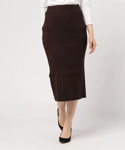 fifth（フィフス）の「ニットロングタイトスカート（スカート・レディース・ブラック/ブラウン/グレー/グリーン/アイボリー・MEDIUM）」の5枚目の写真