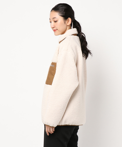 DouDou(ドゥドゥ)の「ボアブルゾン(その他アウター・レディース・ベージュ/オフホワイト・FREE)」の3枚目の写真