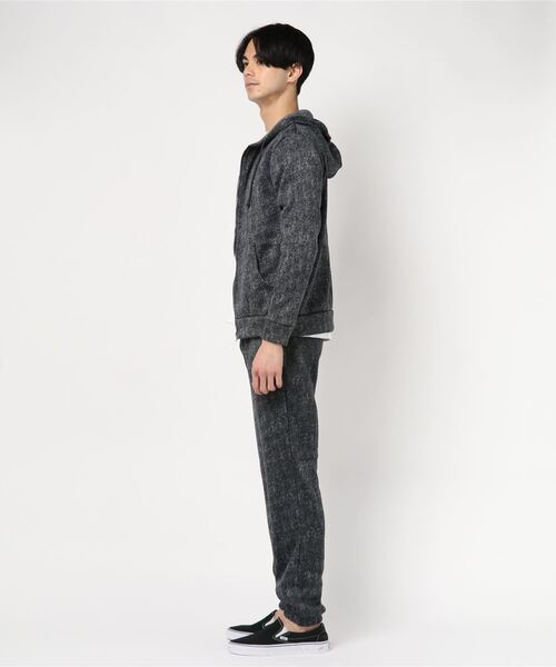 STYLEBLOCK（スタイルブロック）の「ニットフリース裏起毛ジップアップパーカージョガーパンツセットアップ（パーカー・メンズ・ネイビー/グレー/チャコール・LL/S/M/L）」の4枚目の写真