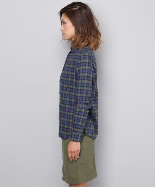HYSTERIC GLAMOUR(ヒステリックグラマー)の「DAM/THE BEAT GOES ON! pt 長袖ワークSH(シャツ/ブラウス・レディース・グリーン系その他/ネイビー/ブラック系その他・FREE)」の4枚目の写真