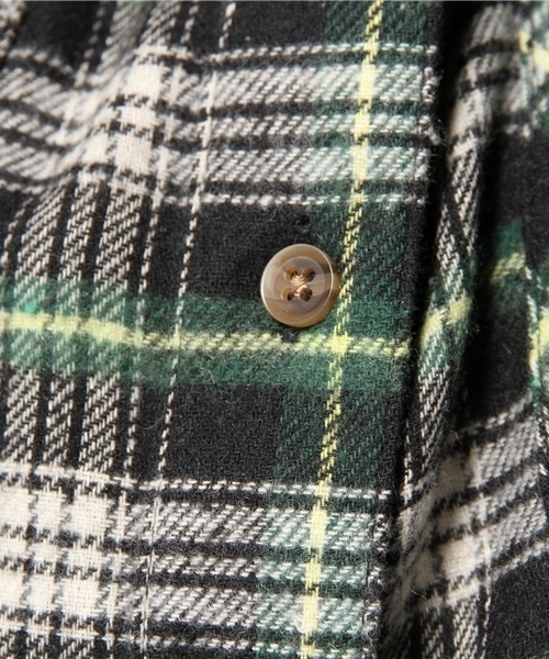 WEGO(ウィゴー)の「WEGO/チェックネルBIGシャツ(シャツ/ブラウス・レディース・ブラック/グリーン/ネイビー/イエロー/レッド/ブラウン・MEDIUM)」の15枚目の写真
