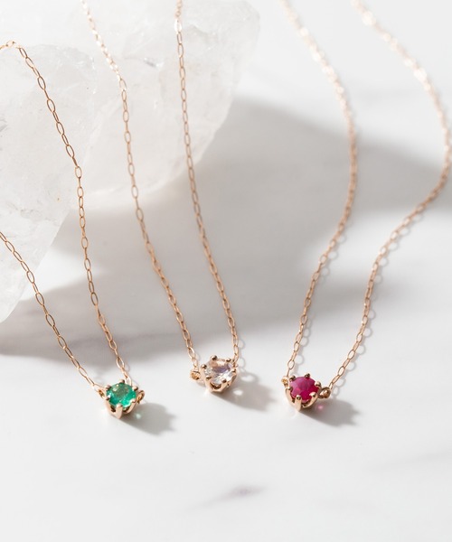 ESTELLE（エステール）の「7月誕生石 K18 ピンクゴールド ルビー ネックレス ESTELLE/エステール WEB限定（ネックレス・レディース・ピンクゴールド・40cm）」の7枚目の写真