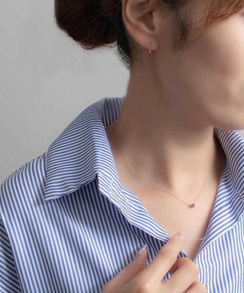 ESTELLE（エステール）の「7月誕生石 K18 ピンクゴールド ルビー ネックレス ESTELLE/エステール WEB限定（ネックレス・レディース・ピンクゴールド・40cm）」の14枚目の写真