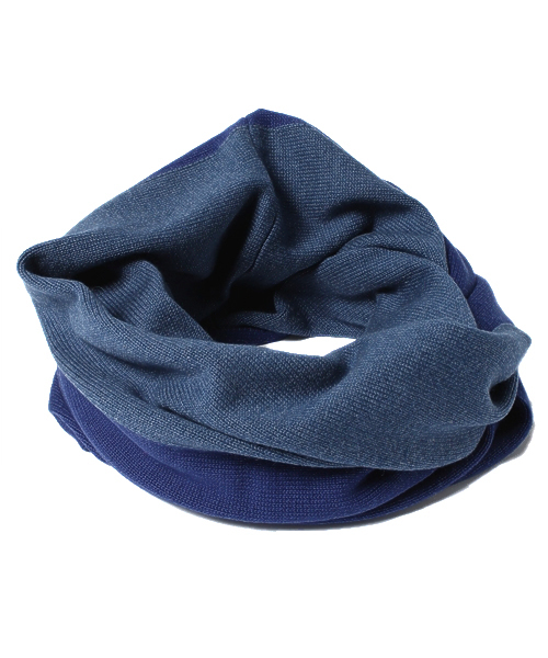 WHO'S WHO gallery（フーズフーギャラリー）の「コットンカシミヤ配色スヌード（ストール/ショール・メンズ・ブラック/グレー/オレンジ/ワインレッド/ダークブルー/その他・FREE）」の12枚目の写真