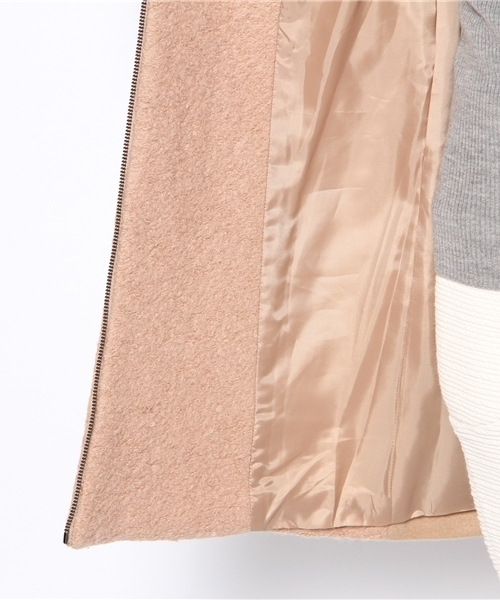 Khaju（カージュ）の「Khaju:ノーカラージップコート（その他アウター・レディース・ブラック/ベージュ・ONE SIZE）」の12枚目の写真